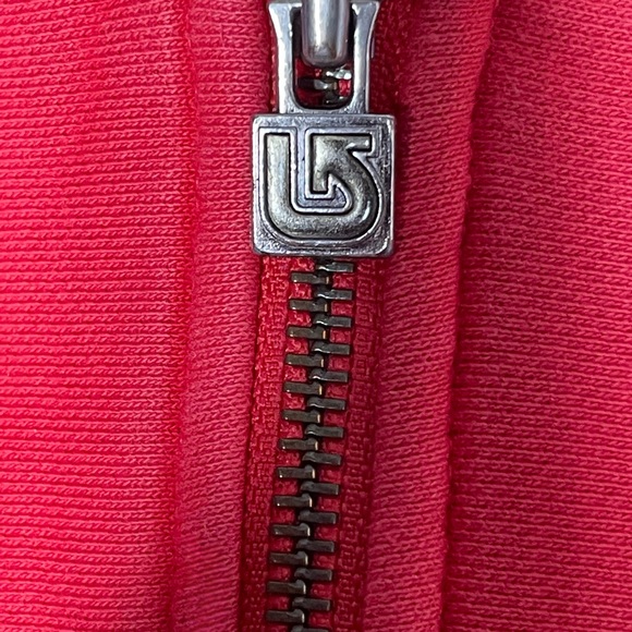 Burton Full Zip Hoodie Womens Embroidered Detail Red Logo Hooded Sweatshirt - Picture 6 of 6